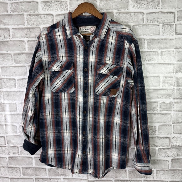 Legendary Whitetails Tough As Buck Plaid Double Pocket Button Flannel Shirt LT - Picture 2 of 8